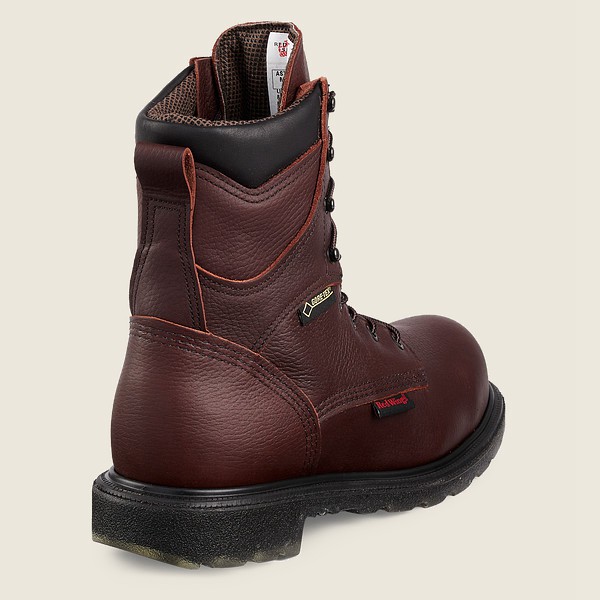 Red Wing Safety Boots Burgundy - Mens Supersole® 2.0 - 8-inch Insulated Waterproof Csa Toe - 3851-NF